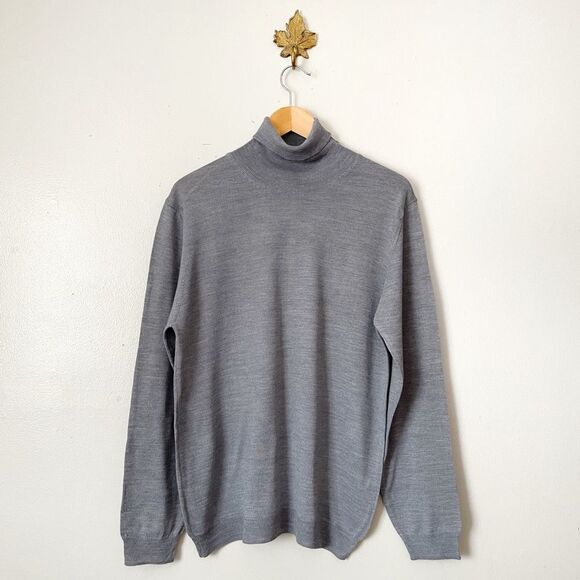 Zara Man Gray Turtle Neck pullover Sweater NWT Large - Picture 1 of 4